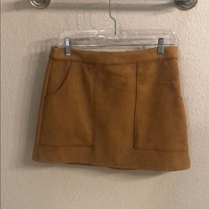 Suede Mini Skirt